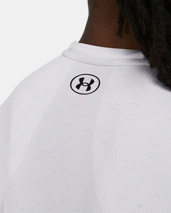 Męska koszulka z krótkimi rękawami UA Vanish Seamless, White, pdpMainDesktop image number 3